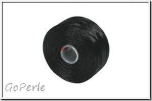 S-Lon, Size AA, Beading Thread, F�delgarn, black, 1 Spule